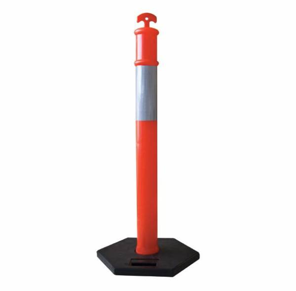 ORANGE 45" DELINEATOR POST W/ #12 BASE
